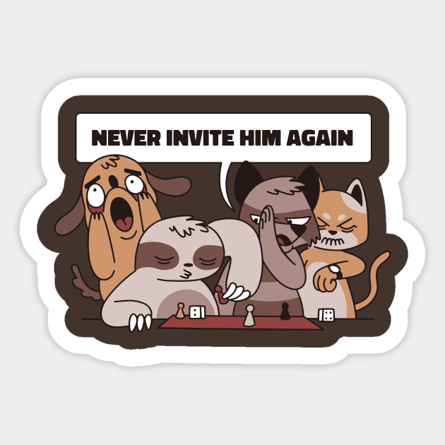 Sloth Friend Sticker by Hamster Design
